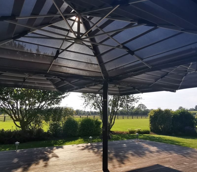 Parasol geant quadrifoglio a 4 bras