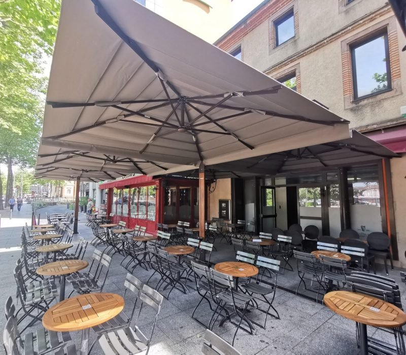 Parasols quadrifoglio grande terrasse