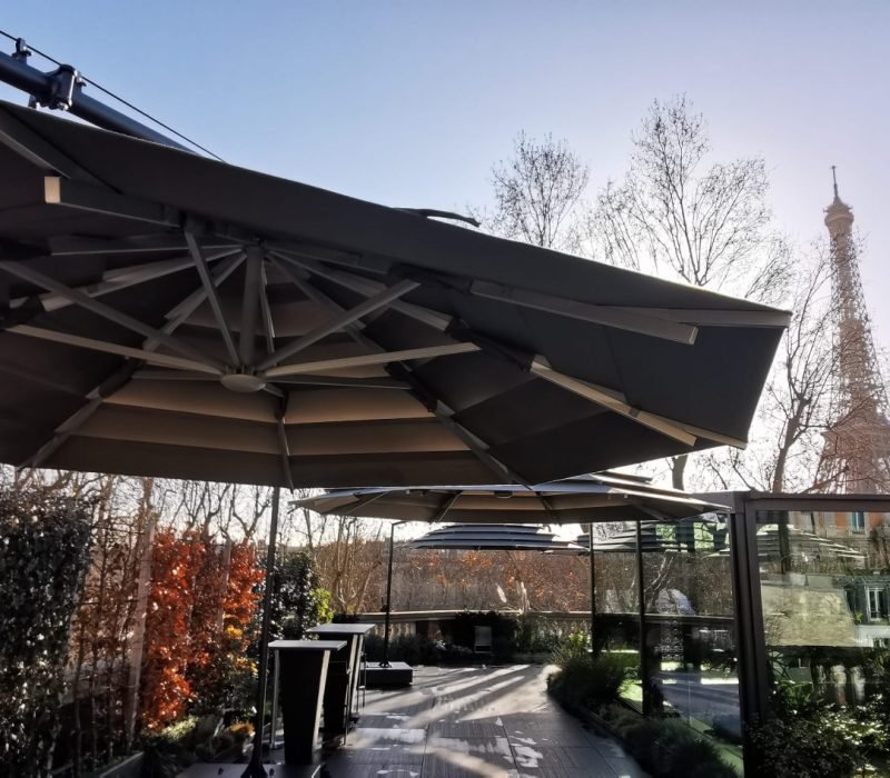 parasol lusso anti vent toit terrasse paris