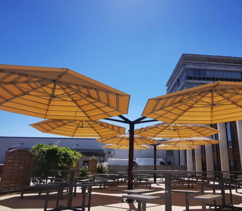 parasol quadruple Quadrifoglio octogonal